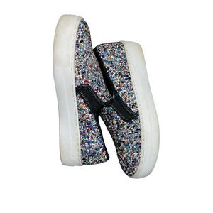 Steve Madden glitter rhinestone sparkly slip on sneakers size 5.5